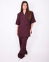 bibi short sleeve blazer bordeaux