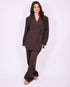 bibi boxy fit blazer brown