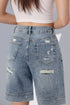 strass stretch jort medium blue