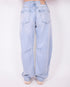 barrel stretch jeans light blue