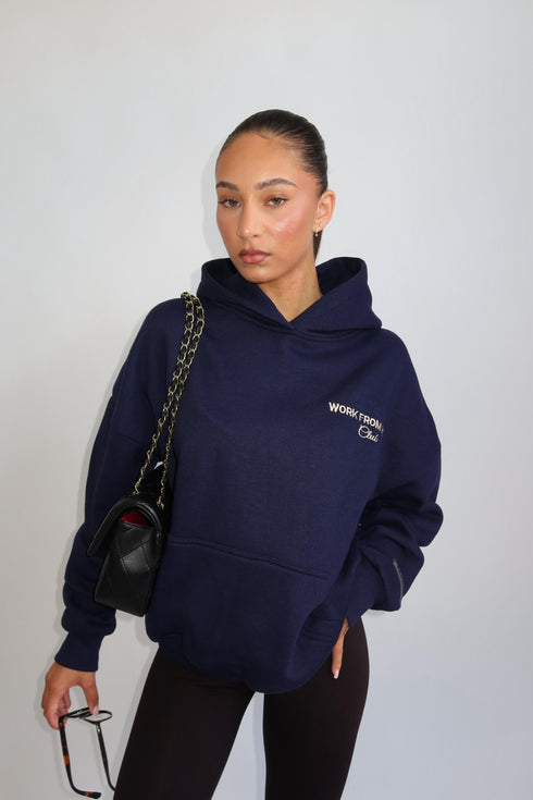priority work from home hoodie navy