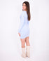 Draped Bodycon dress light blue