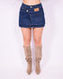 loé denim skirt dark blue