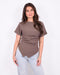 ivana draped top taupe