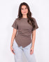 ivana draped top taupe