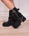 Raven biker boots black
