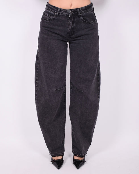 Dark grey Barrel stretch jeans