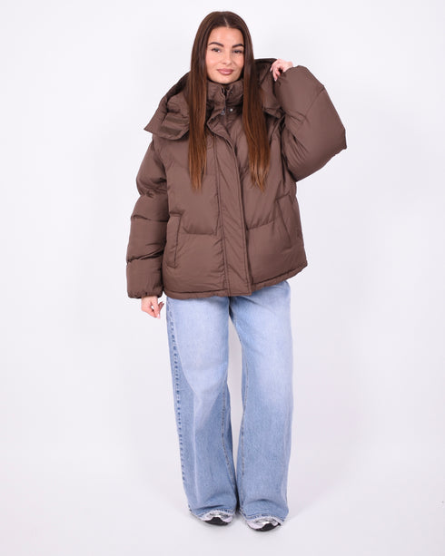 puffer coat brown