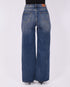 blue vintage wide leg stretch jeans