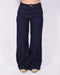 pocket wide leg stretch jeans dark blue