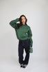 priority distressed logo sweater green