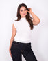 sequin spencer top white