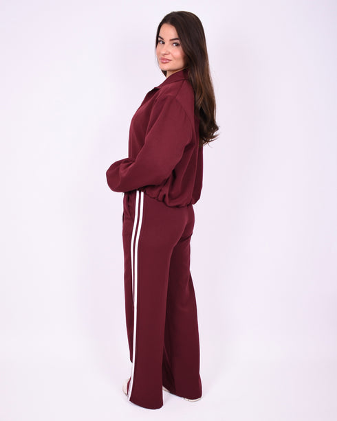 jacky striped pants bordeaux
