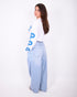 Baggy pleated jeans blue