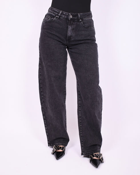 Barrel strass stretch jeans grey