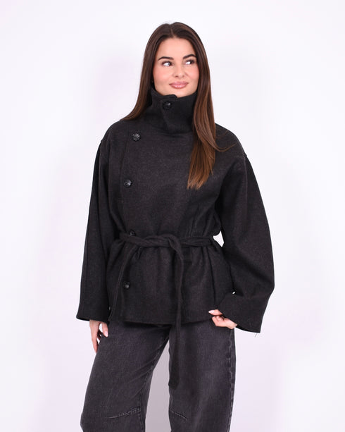 Col trenchcoat dark grey