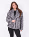 faux fur coat grey