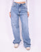 baggy tall stretch jeans blue