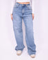baggy tall stretch jeans blue