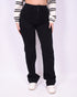 tall wide leg stretch jeans black