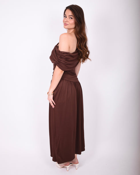 Maya dress brown