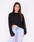 Lace detail longsleeve black