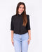 button split blazer black