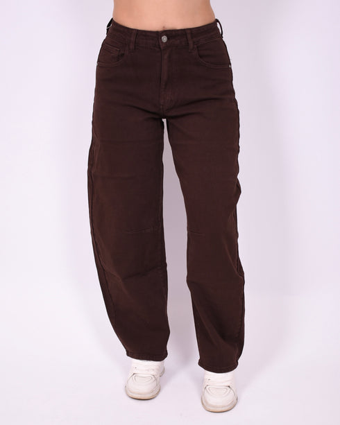 petit balloon stretch jeans brown