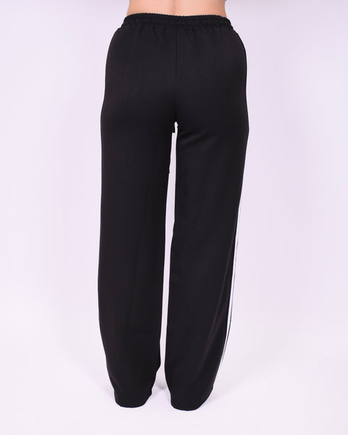 jacky striped pants black