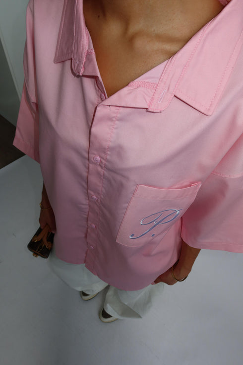 Priority boxy fit blouse pink