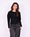Knit snatch top black