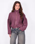 checkered bomber bordeaux