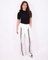 Linnen stripe pants white
