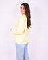 Button knit sweater yellow