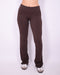 fold over flared pants brown