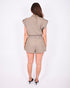 Angie linnen playsuit army green