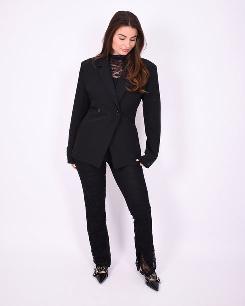 strass snatch blazer black
