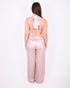 satin halter set taupe