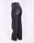 studs wide leg stretch jeans dark grey