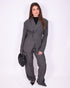 boss babe suit dark grey