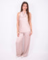 satin halter set taupe