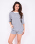 Striped Crochet set blue