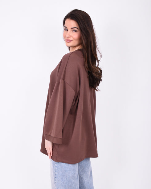 basic oversized t-shirt brown