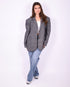 oversized wool blazer grey