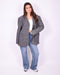 oversized wool blazer grey