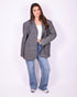 oversized wool blazer grey