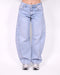 Lined barrel stretch jeans
