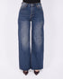 blue vintage wide leg stretch jeans