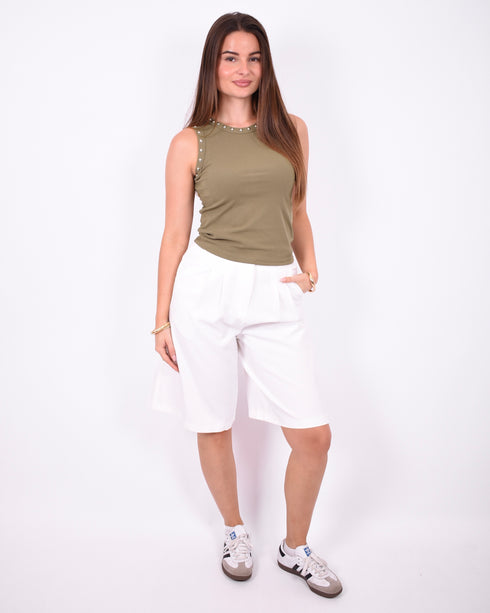 studs tank top kaki