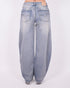 Vintage Washed barrel stretch jeans